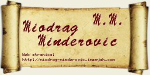 Miodrag Minderović vizit kartica